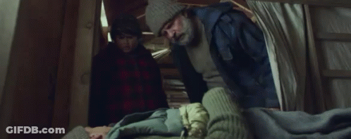 Bearded Man Laying In Bed With Blanket On Head GIF