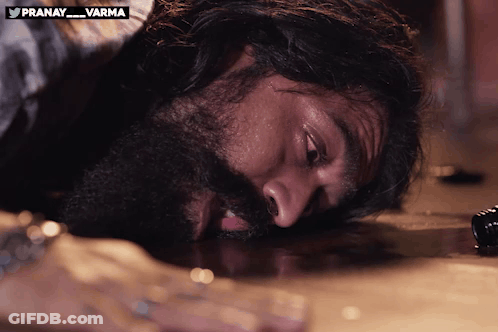 Bearded Man Laying On Floor Pranay Varma GIF