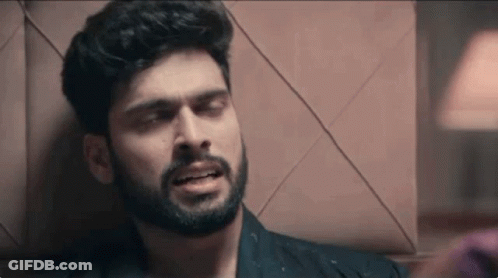 Bearded Man Leaning Against Wall Eyes Closed Mouth Open GIF