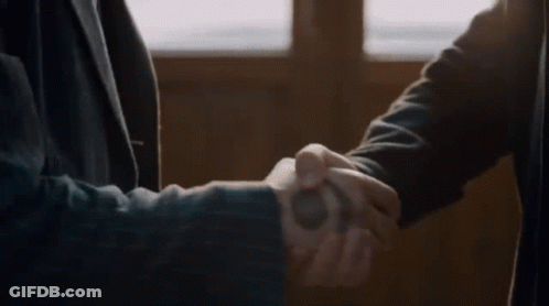 Bearded Man Looking At Another Man GIF