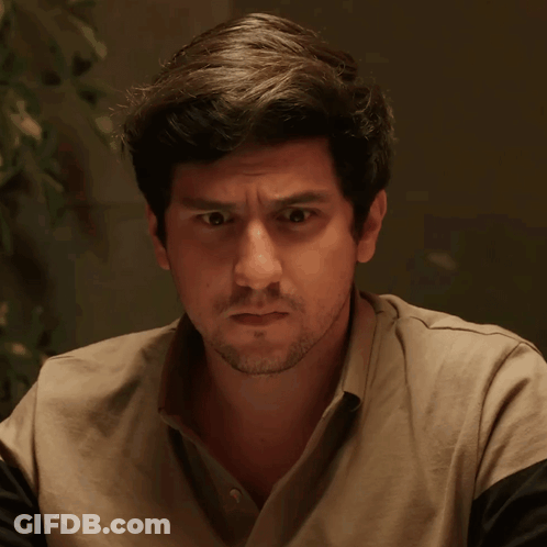 Bearded Man Looking At Camera Seriously GIF