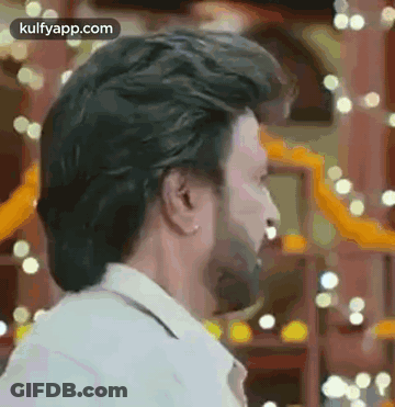 Bearded Man Looking Away Close Up GIF