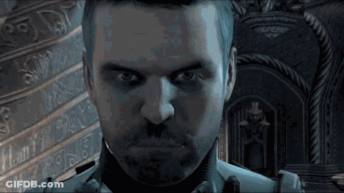 Bearded Man Looking Seriously At Camera GIF