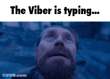 Bearded Man Looking Up At The Viber Is Typing GIF