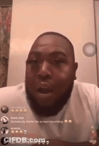 Bearded Man Making Funny Face GIF