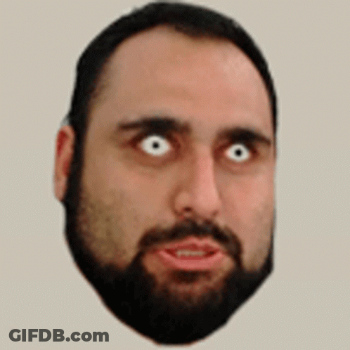 Bearded Man Making Funny Face GIF
