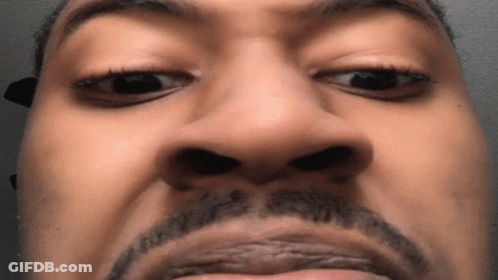 Bearded Man Making Funny Face GIF