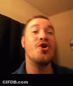 Bearded Man Making Funny Face GIF