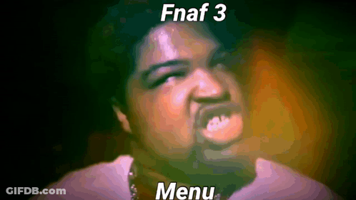 Bearded Man Making Funny Face FNAF 3 Menu GIF