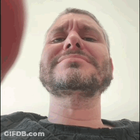 Bearded Man Making Funny Face In Black Sweater GIF