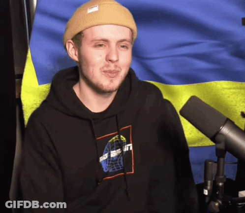 Bearded Man Making Funny Face In Black Sweater GIF