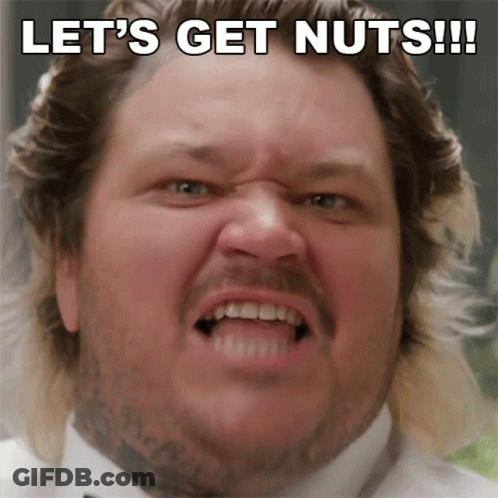 Bearded Man Making Funny Face Let's Get Nuts GIF