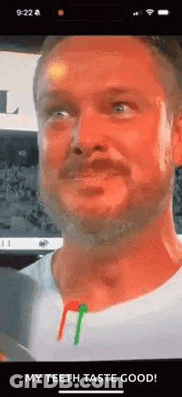 Bearded Man Making Funny Face Looking Up GIF