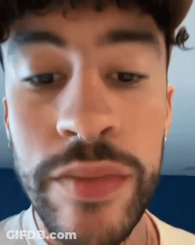Bearded Man Making Funny Face GIF
