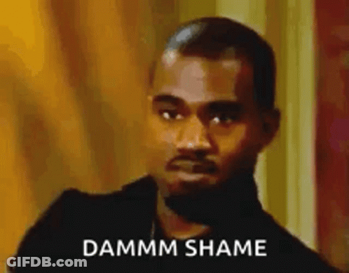Bearded Man Making Funny Face Saying Dammm Shame GIF