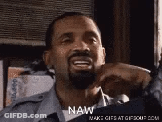 Bearded Man Making Funny Face Saying Naw GIF