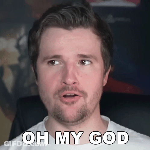 Bearded Man Making Funny Face Saying Oh My God GIF