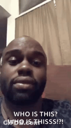 Bearded Man Making Funny Face Saying Who Is This Who Is Thisss GIF