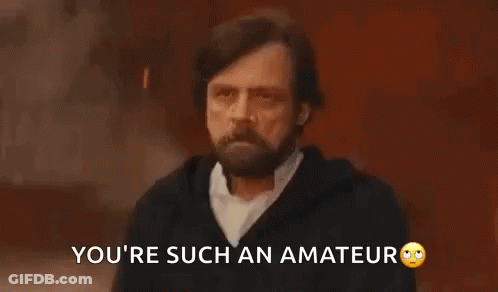 Bearded Man Making Funny Face Saying You're Such An Amateur GIF