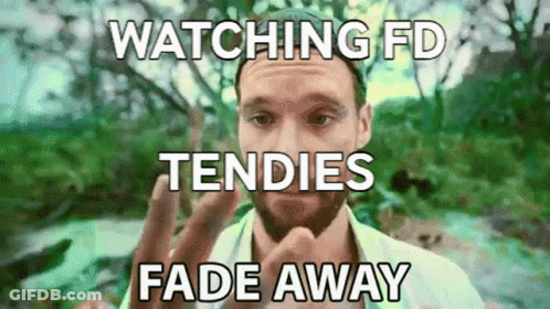 Bearded Man Making Funny Face Watching FD Tendies Fade Away GIF