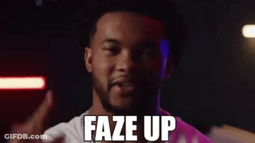 Bearded Man Making Peace Sign Saying Faze Up GIF