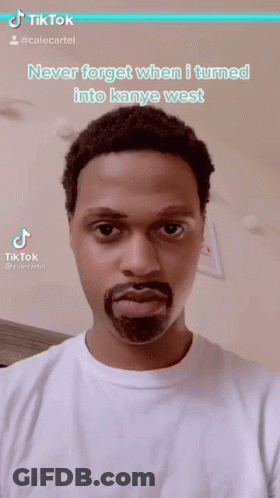 Bearded Man Making TikTok About Kanye West GIF
