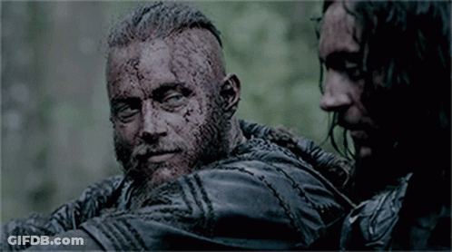 Bearded Man Next To Man In Leather Jacket GIF