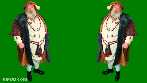 Bearded Man Next To Man Saying Be My Lucky Number Seven On Green Background GIF