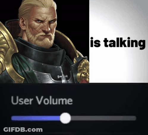 Bearded Man Next To Sign Saying User Volume Is Talking GIF