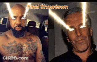 Bearded Man Next To Tattooed Man Final Showdown GIF