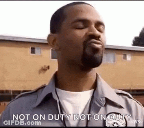Bearded Man Not On Duty Not On Duty GIF
