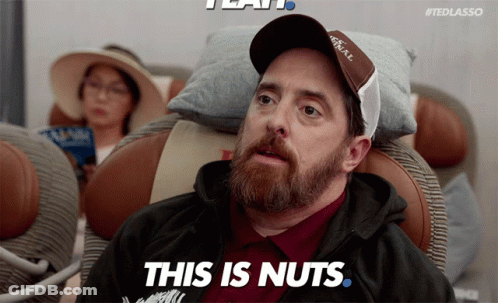 Bearded Man On Airplane Saying This Is Nuts GIF