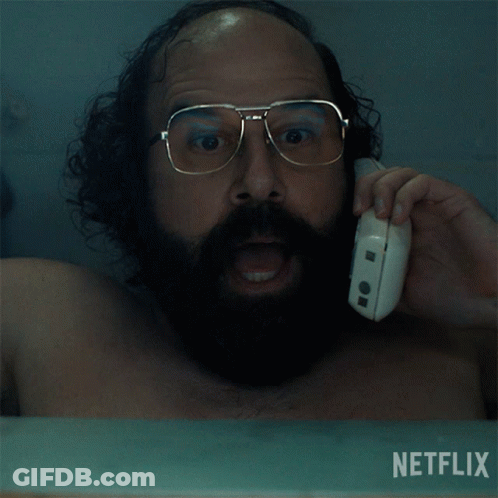 Bearded Man On Cell Phone Smash It Netflix GIF