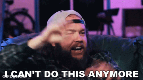 Bearded Man On Couch Saying I Can't Do This Anymore GIF
