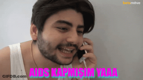 Bearded Man On Phone Aids Kapmisim Yaaa GIF