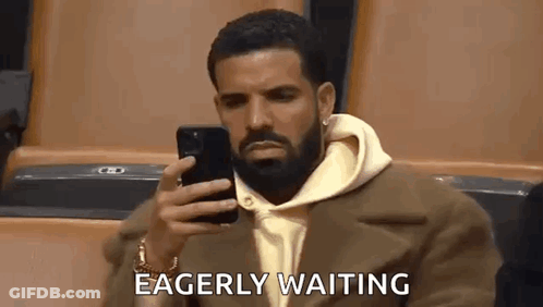 Bearded Man On Phone In Stadium GIF