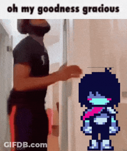 Bearded Man Pixelated Character Oh My Goodness Gracious GIF