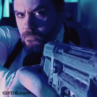 Bearded Man Pointing Gun At Camera GIF