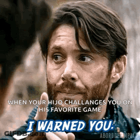 Bearded Man Pointing Saying I Warned You GIF