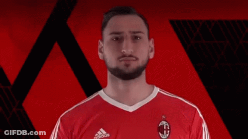 Bearded Man Red Adidas Jersey Holding Red And White Object GIF