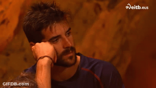 Bearded Man Resting Head On Hand Eitb.eus GIF