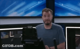 Bearded Man Riding Exercise Bike GIF