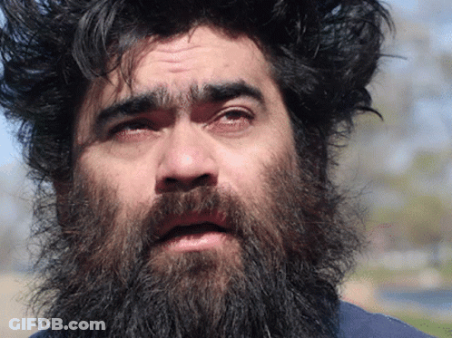 Bearded Man Sad Look At Camera GIF