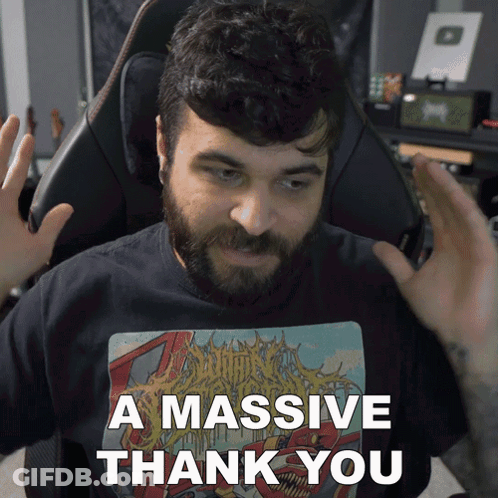 Bearded Man Saying A Massive Thank You GIF