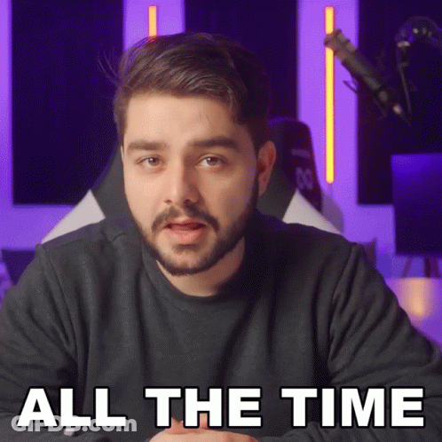 Bearded Man Saying All The Time Into Microphone GIF