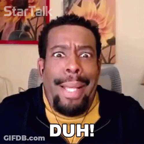 Bearded Man Saying Duh GIF