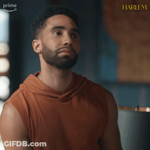 Bearded Man Saying Get Yo Man Harlem Poster GIF