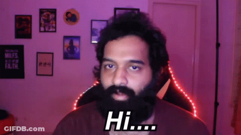 Bearded Man Saying Hi GIF