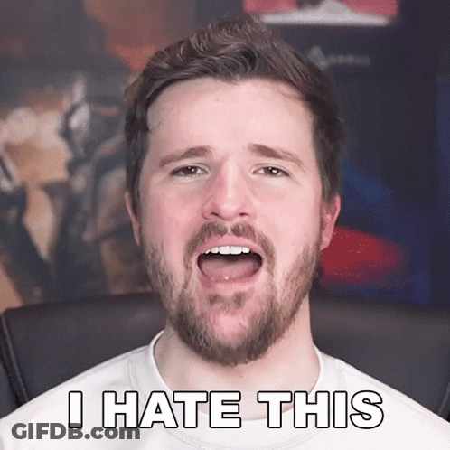 Bearded Man Saying I Hate This GIF