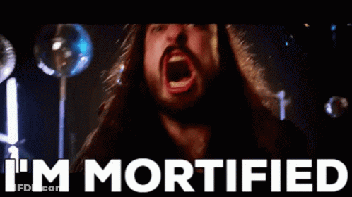 Bearded Man Saying I'm Mortified GIF
